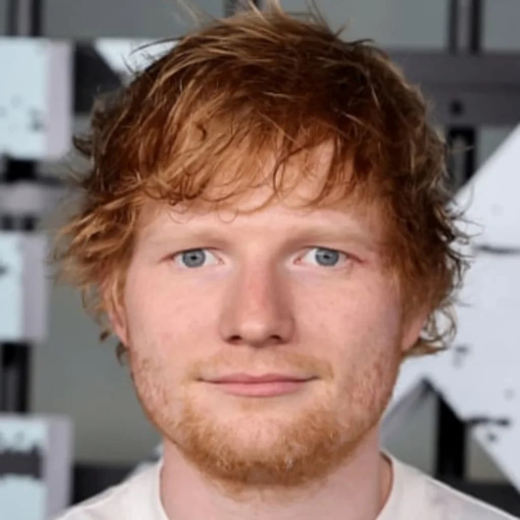 Foto de frente de Ed Sheeran