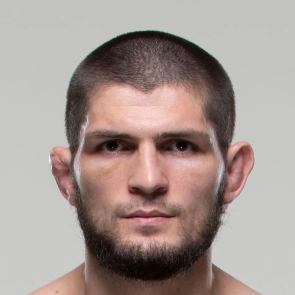 Foto de frente de Khabib Nurmagomedov