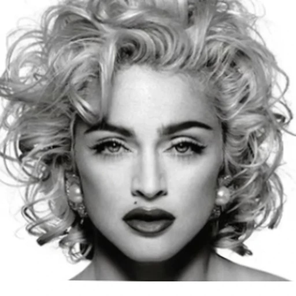 Foto de frente de Madonna