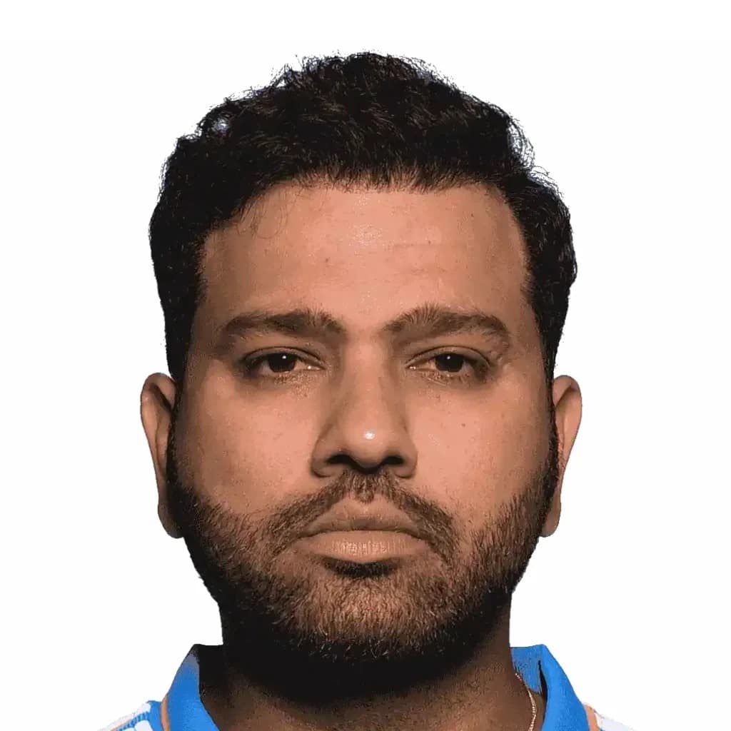 Foto de frente de Rohit Sharma