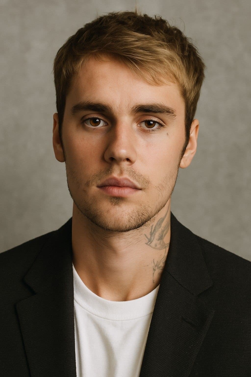 Foto de frente de Justin Bieber
