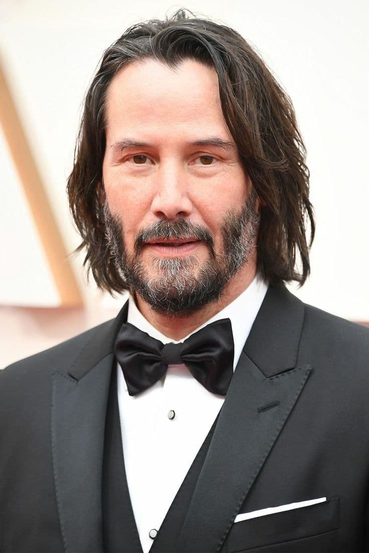 Foto de frente de Keanu Reeves