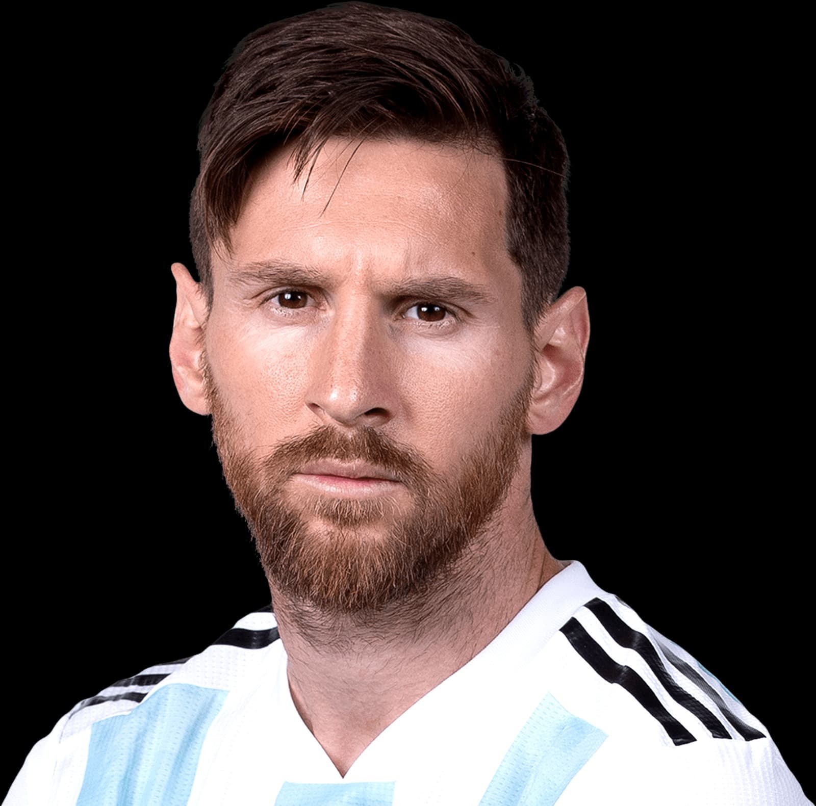 Foto de frente de Lionel Messi