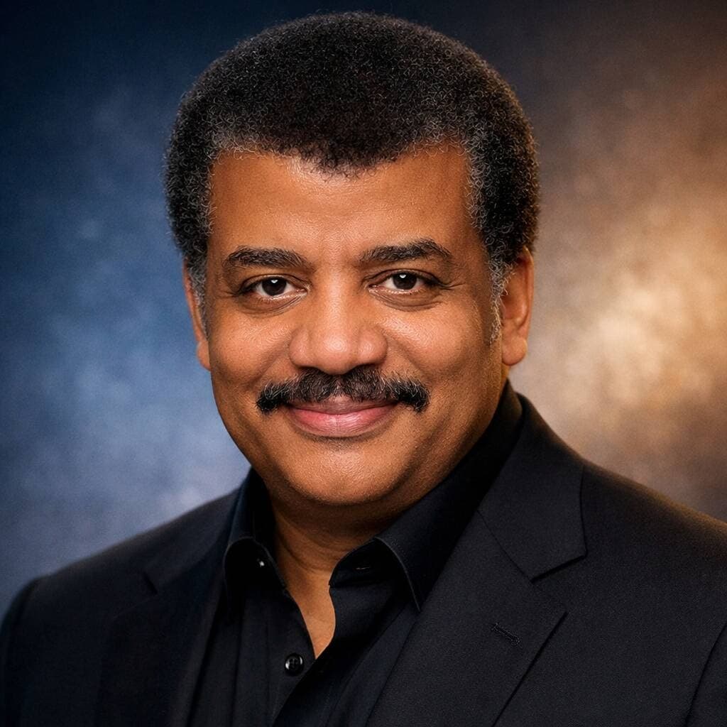 Foto de frente de Neil deGrasse Tyson