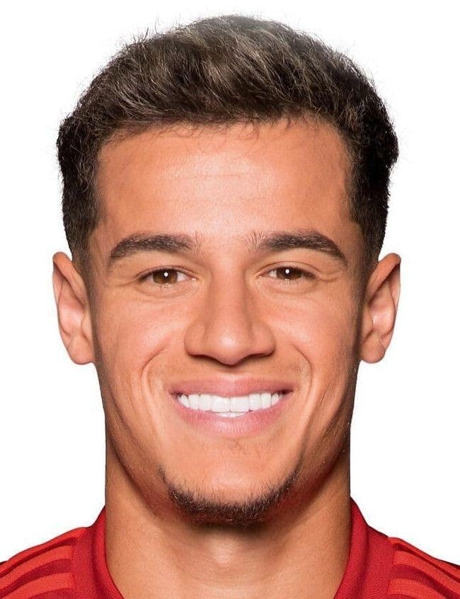 Foto de frente de Philippe Coutinho