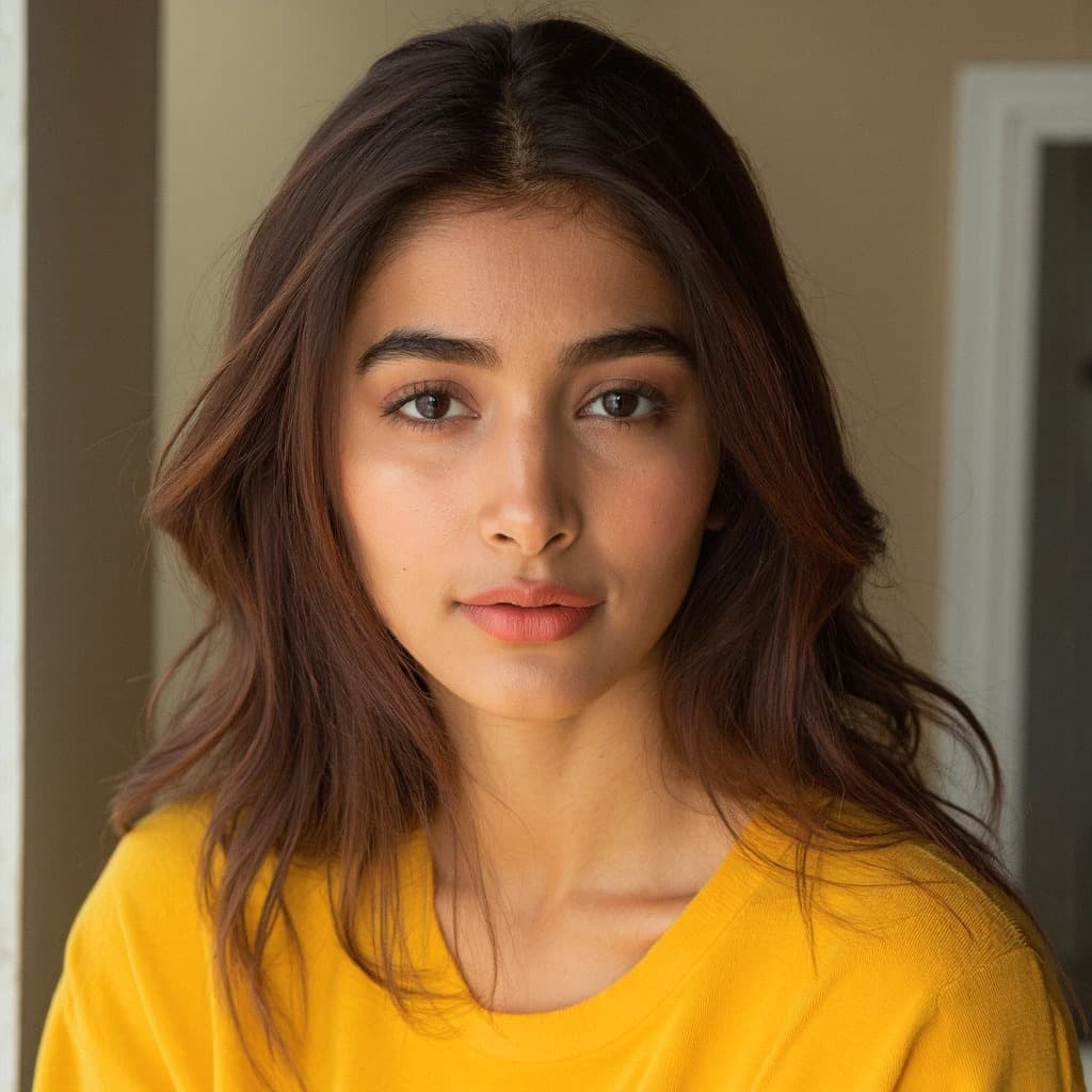 Foto de frente de Pooja Hegde